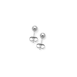 Small14kWhiteGold3mmPerfectFitBaby/MensBallStudEarrings,Hypoallergenic