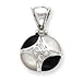 Sterling Silver Black Onyx and Mother Of Pearl Pendant