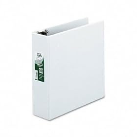 Clean Touch Locking D-Ring View Binder, 3 Capacity, White