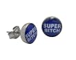 Super Bitch Logo Earrings - 9mm - Sold as a Pair