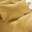 Egyptian Bedding 800-Thread-Count Egyptian Cotton Sheet Set, California King, Gold Solid