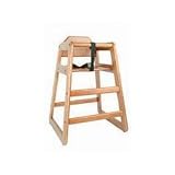 Excellante' Wooden High Chair, Walnut (Packaging May Vary)