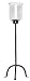Wrought Iron Extra Large Tripod Candleholder With Crackled Glass Shade 34"H 7"D