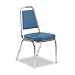 Vinyl Upholstered Stacking Chair, 18w x 22d x 34-1/4h, Baja Carib, 4/carton, VIR89259BLU158