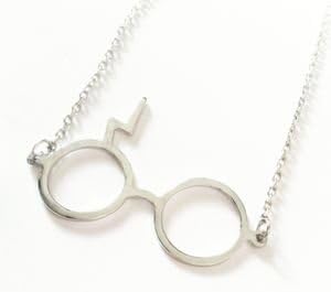 Silver Harry Potter Glasses Necklace