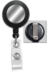 GBC BadgeMates Retractable Badge Reels, Black, 5 Reels per Pack (3748049)