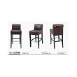 Dark Brown Full Leather Barstool By Wholesale Interiors