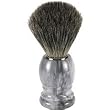 Badger Shave Brush Grey Marble Handle