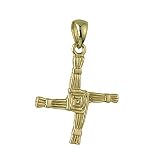 14k Gold Double Sided St. Brigid