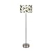 Cancan Adjustable Floor Lamp Shade: White Linen, Finish: Brushed Nickel