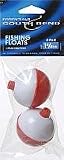 South Bend Fishing Lures 1 3/4 inch Red White Floats (2 Pack )