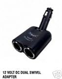 Dual Socket 12 Volt DC Swivel Adapter Power Outlet