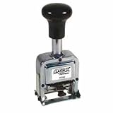 (Price/EA)Auto Number Machine, Metal Frame, 7 Wheels, 1 Size