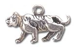 Solid Sterling Silver Tiger Charm