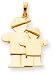 Big Boy Small Boy Charm, Yellow Gold