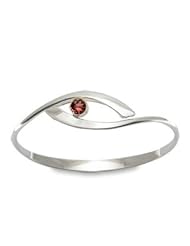 Ed Levin, Sensational Swing Bracelet, Garnet, .925 Sterling Silver & 14K Gold, Sizes S - L, Expandable