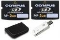 Olympus M+ 2 GB xD PictureCard Flash Memory Card 2-Pack With Bonus xD Reader & Memory Card Wallet / Case