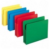 Smead 73550 Poly File Pockets, 3-1/2 Expansion, Legal Size, Assorted Colors, 4/box