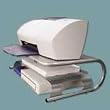 ASP27873 - Metal Art Desktop Printer/Monitor Stand with Paper Storage Shelf