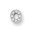 Sterling Silver CZ Initial O Slide