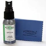 Purosol Multi Purpose Optical Cleaner 1.0 Oz with Purosol Microfiber Cleaning Cloth, Small Size