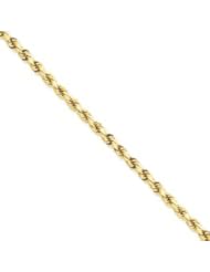 14k Gold 4mm D/C Rope with Lobster Clasp Chain 9 Inches