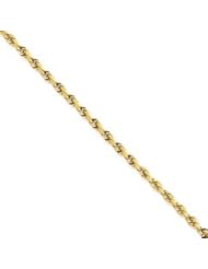 14k Gold 2.75mm D/C Quadruple Rope Chain 9 Inches