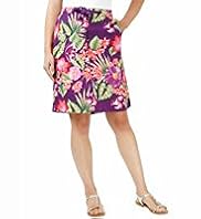 Pure Linen Floral A-Line Skirt