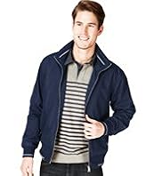 Blue Harbour Funnel Neck Soft Bomber Jacket with Stormwear™