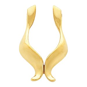 14k Yellow Gold Pendant Enhancer 24.5x16mm - JewelryWeb