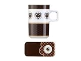 Arzberg Kyoto Kyoto Brown Espresso Cup w/ Snack Saucer 3.7-oz.