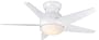 Casablanca C35G11H Isotope Snow White Flush Mount 44" Ceiling Fan with Light & Remote Control