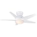 Casablanca C35G11H Isotope Snow White Flush Mount 44" Ceiling Fan with Light & Remote Control