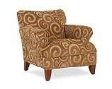 Simone Chair (Whirlwind Walnut) (34H x 38W x 38D)