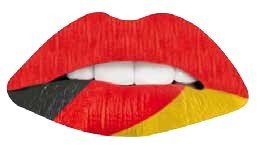 Lippen Tattoo Deutschland 2er Set Schminke WM / EM