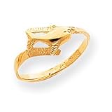 14k Childrens Dolphin Ring - Size 3