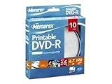 Memorex Printable - 10 x DVD-R - 4.7 Go 16x - surface imprimable par jet dencre - spindle - support de stockage