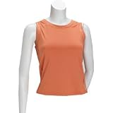 Bolle Tennis Sun Tank w/Print Trim (COLOR: White/Orange, SIZE:Small)