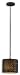 Uttermost 21832 Knotted Rattan Shade Mini Hanging Pendant Light, Espresso Finish
