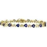 14k White Gold Tanzanite and Diamond Bracelet 8.90 TCW