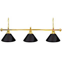 Premium 3 Shade Billiard Pool Table Lamp: White - Silver by KegWorks