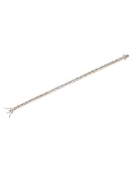 CleverSilvers Double Row Two Tone Gold And Rhodium CZ. Tennis Style Sterling Silver Bracelet