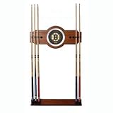 NHL Boston Bruins 2 piece Wood and Mirror Wall Cue Rack