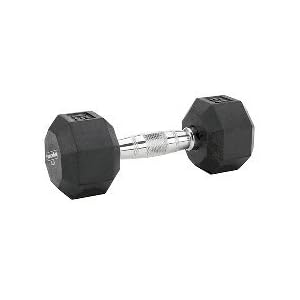 65 lbs. Rubber Coated Dumbbell