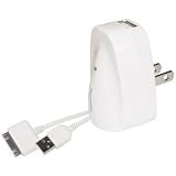 Sonnet Technologies USB Wall Charger with USB-to-Dock Cable for iPod (White)