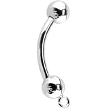 Jewelry : Solid 14KT White Gold ADD ON CHARM Belly Ring