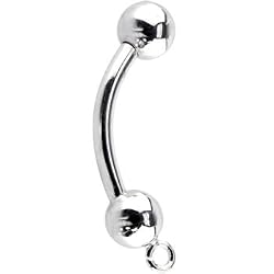 Solid 14kt White Gold Add on Charm Belly Ring