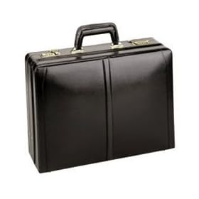 Solo Leather Expandable Attache With Desk