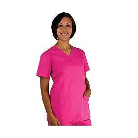 Cherokee Workwear Mock Wrap Scrub Top (XS-5X) in Assorted Colors
