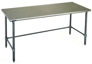 16 Gauge Stainless Steel Commercial Open Base Work Table 24 16 Gauge Stainless Steel Commercial Open Base Work Table 24